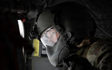 AKARNG Chinook aviators conduct aerial gunnery training