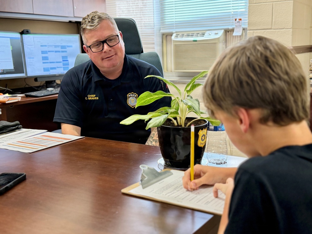 Military child explores good citizenship through interview with Fort Polk police chief