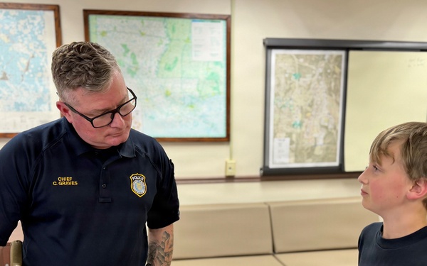 Military child explores good citizenship through interview with Fort Polk police chief