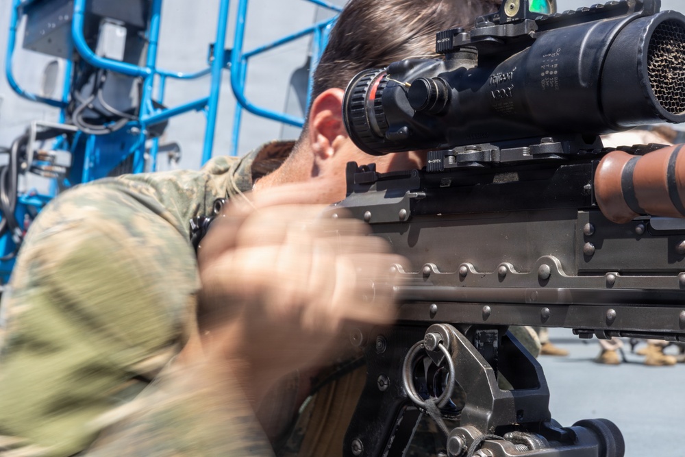 22nd MEU (SOC) | Marines Train on the M240B Machine Gun