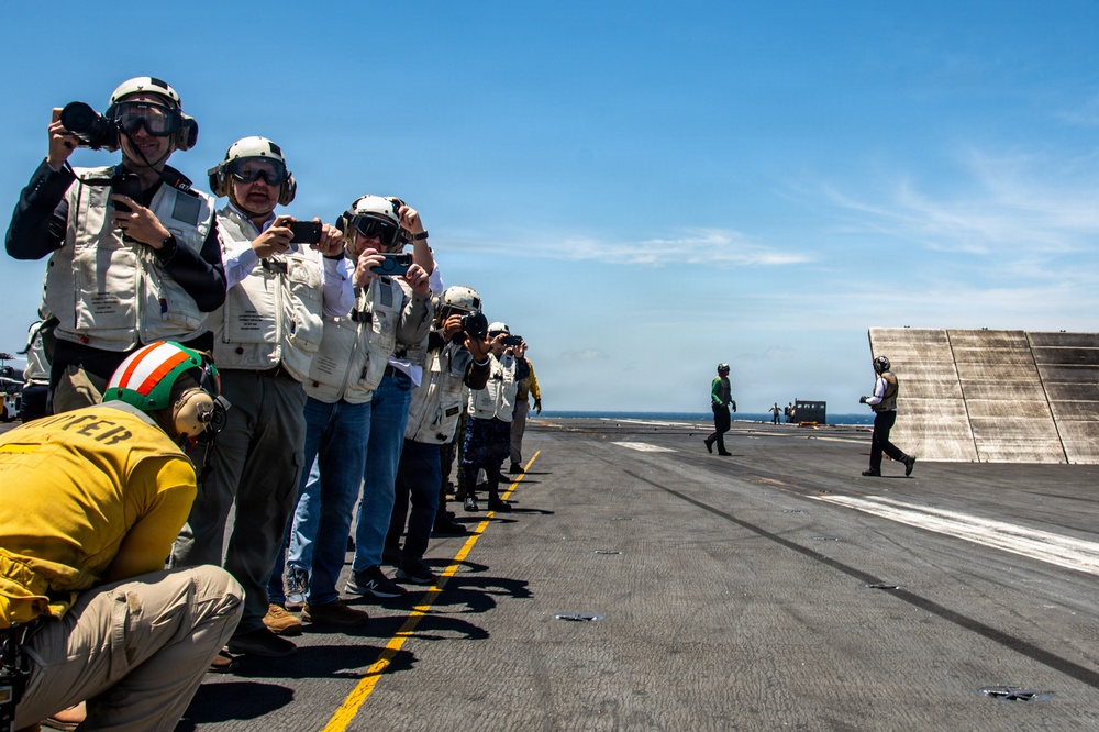 Guatemalan Distinguished Visitors Observe Nimitz Flight Operations