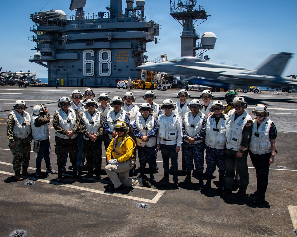 Guatemalan Distinguished Visitors Observe Nimitz Flight Operations
