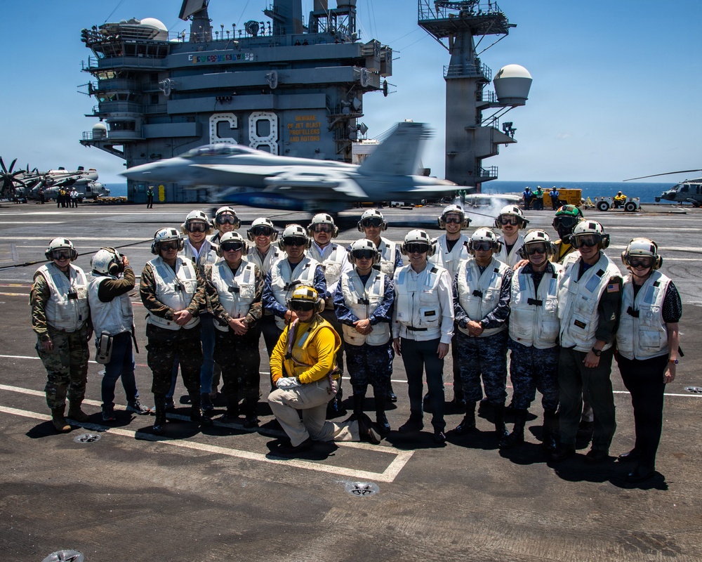 Guatemalan Distinguished Visitors Observe Nimitz Flight Operations