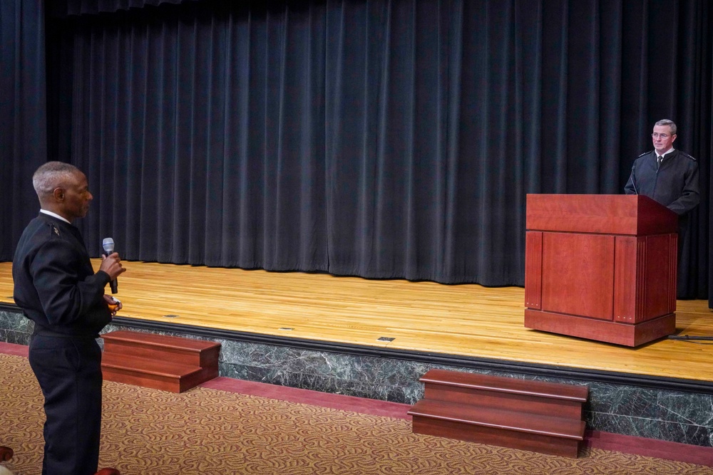 Vice Adm. Peter Garvin Delivers Lecture at U.S. Naval War College