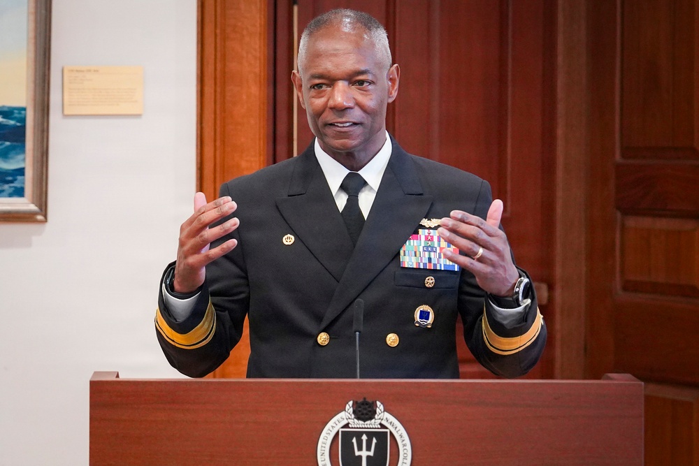 Vice Adm. Peter Garvin Delivers Lecture at U.S. Naval War College