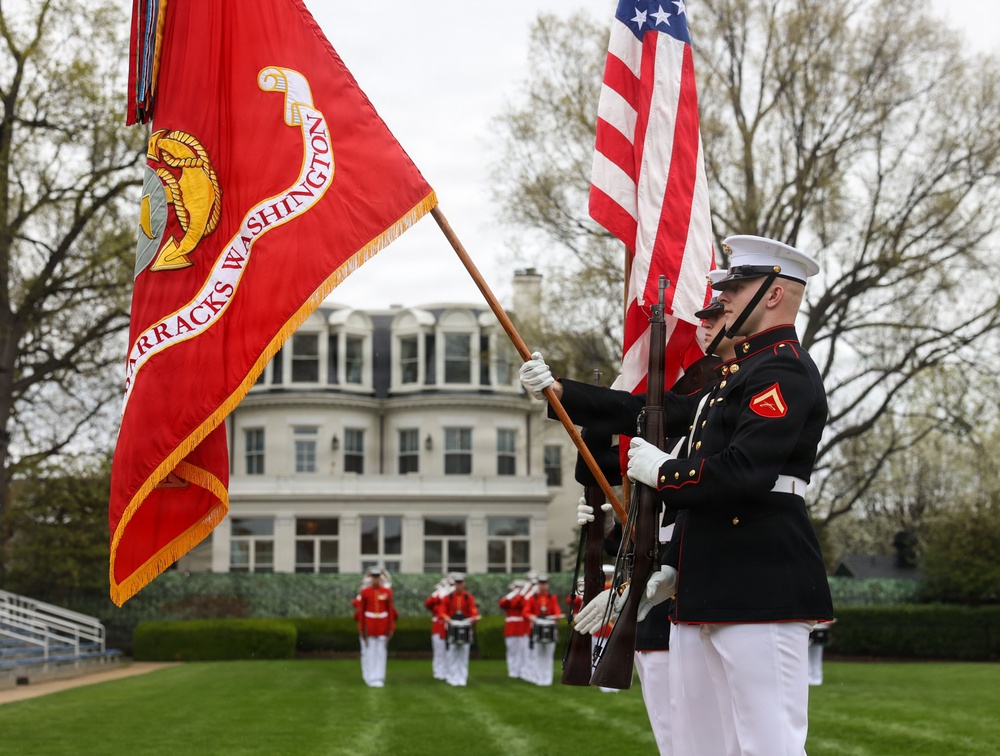 Marine Barracks Washington 225th Birthday Cake Cutting Ceremony