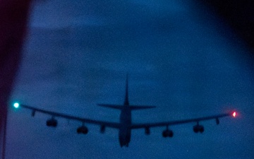B-52 Stratofortress Aerial Refuels during Operation Epic Fury