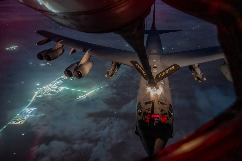 B-52 Stratofortress Refuels during Operation Epic Fury