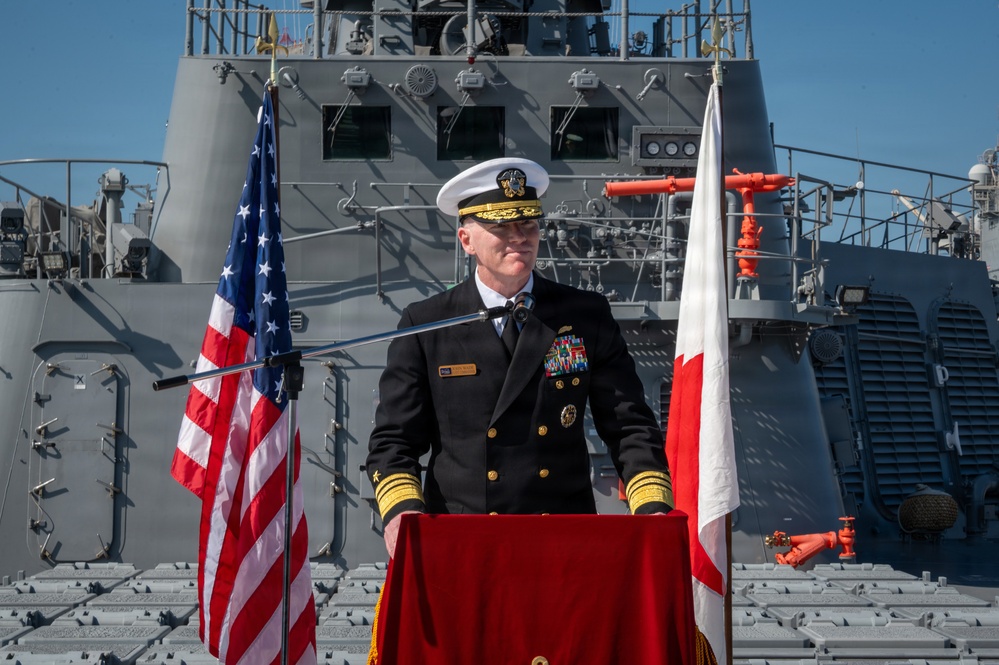 C3F Attends Dockside Alignment Test (DSAT) Ceremony Aboard JS Chokai (DDG 176)