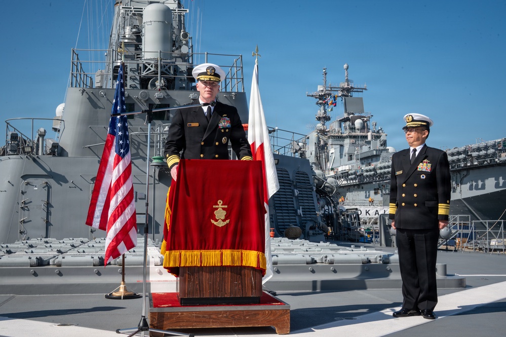 C3F Attends Dockside Alignment Test (DSAT) Ceremony Aboard JS Chokai (DDG 176)