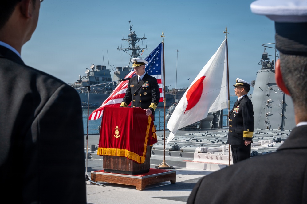 C3F Attends Dockside Alignment Test (DSAT) Ceremony Aboard JS Chokai (DDG 176)