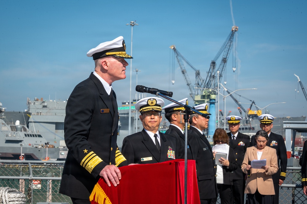 C3F Attends Dockside Alignment Test (DSAT) Ceremony Aboard JS Chokai (DDG 176)