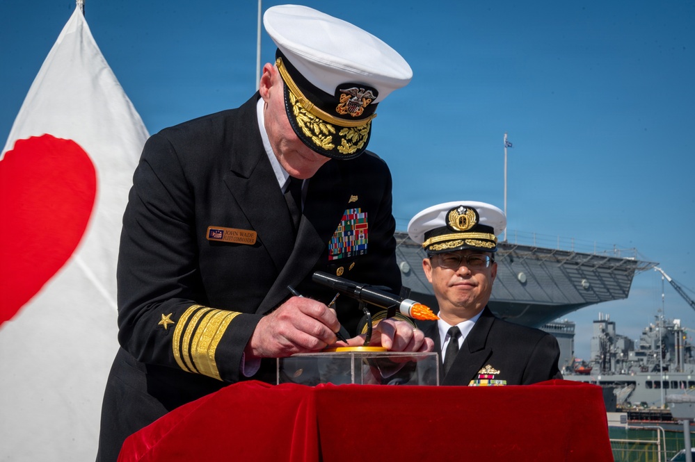 C3F Attends Dockside Alignment Test (DSAT) Ceremony Aboard JS Chokai (DDG 176)