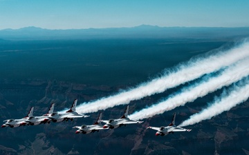 Thunderbirds fly over Grand Canyon National Park