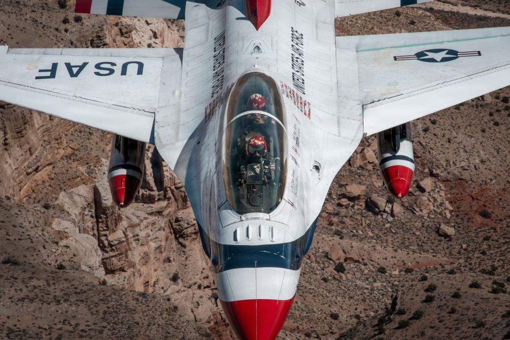 Thunderbirds fly over Grand Canyon National Park