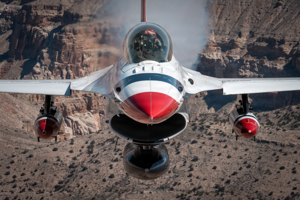 Thunderbirds fly over Grand Canyon National Park