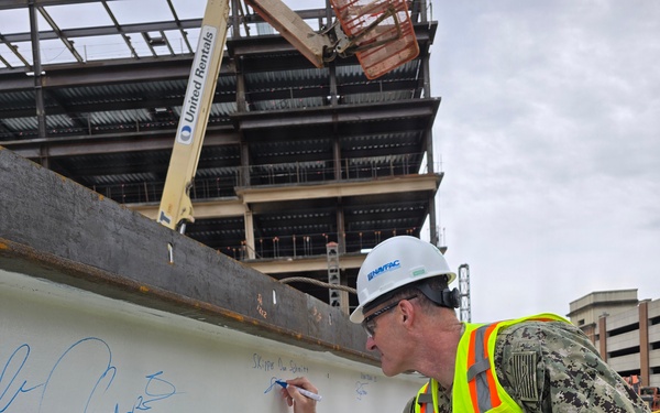 NAVFAC Washington Marks Topping Out Milestone for New Marine Barracks