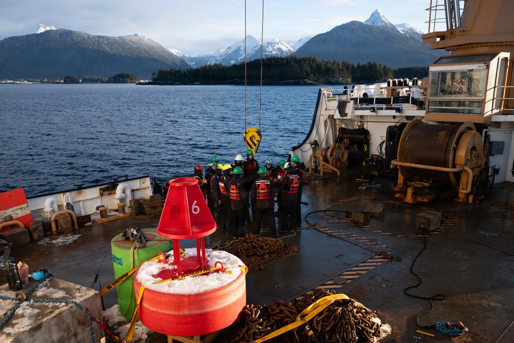 USCGC Kukui conducts aids to navigation operations near Sitka, Alaska