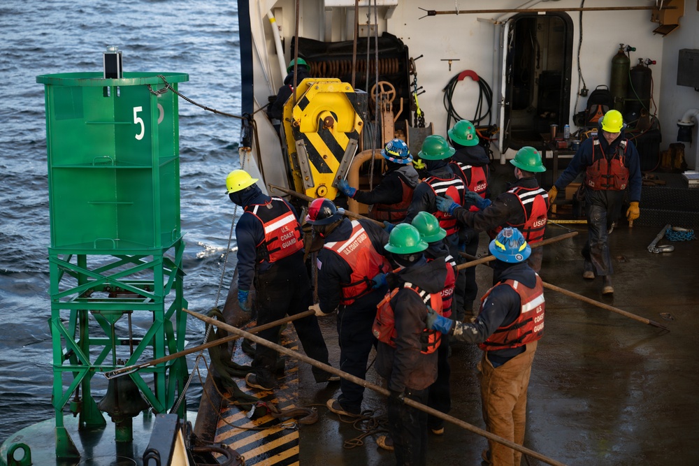 USCGC Kukui conducts aids to navigation operations near Sitka, Alaska