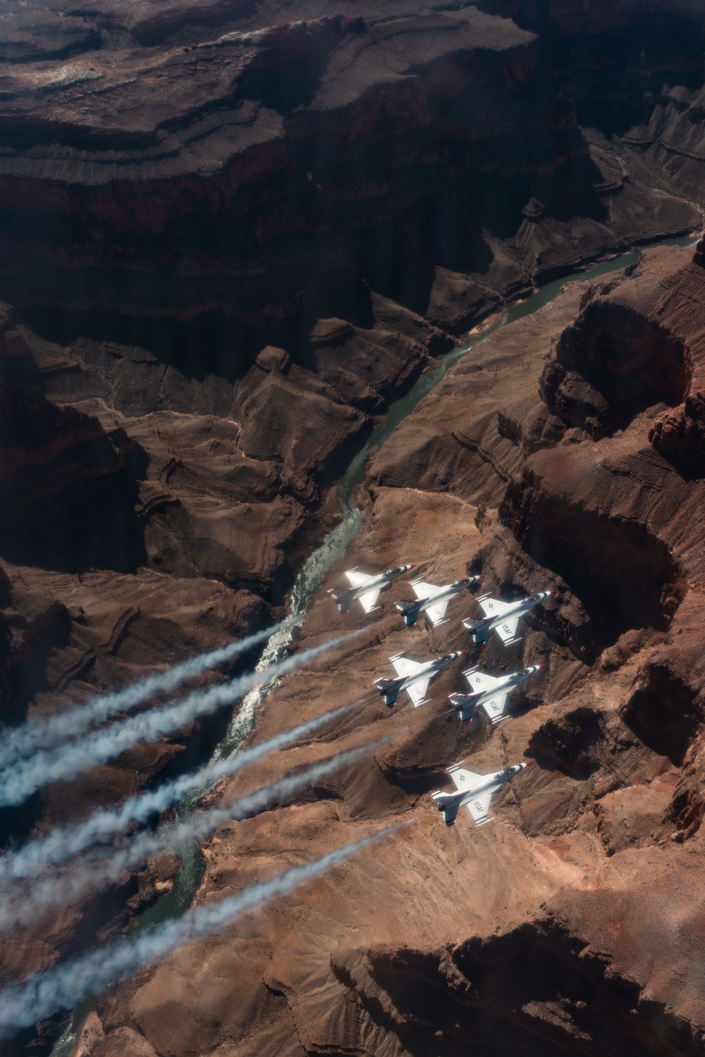 Thunderbirds fly over Grand Canyon National Park