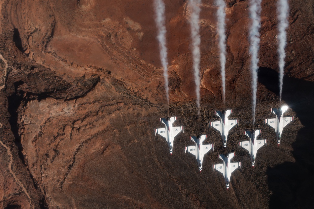Thunderbirds fly over Grand Canyon National Park
