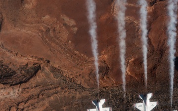 Thunderbirds fly over Grand Canyon National Park