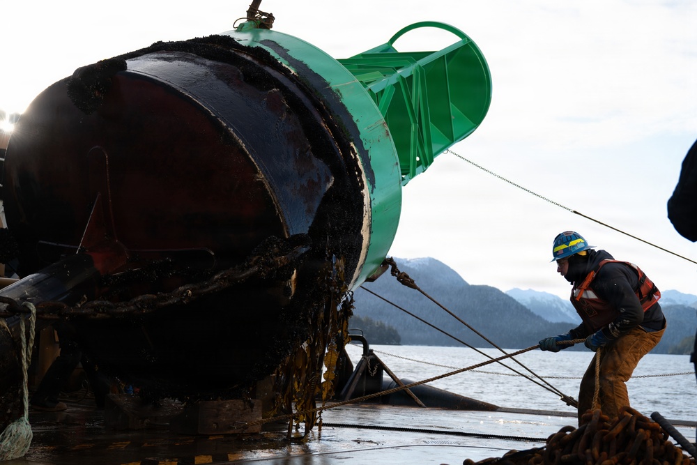 USCGC Kukui conducts aids to navigation operations near Sitka, Alaska
