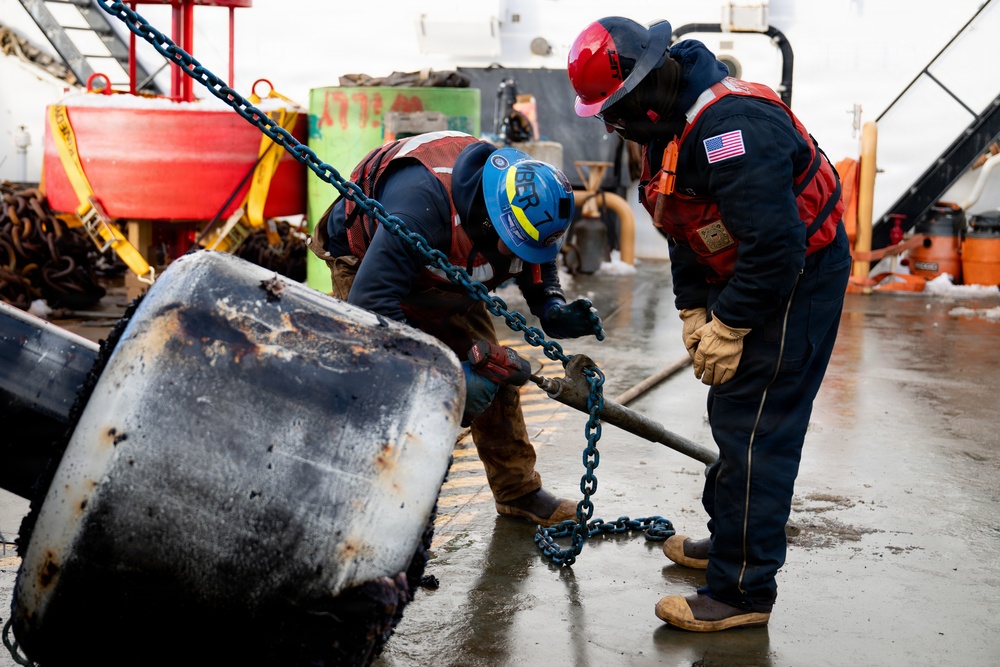 USCGC Kukui conducts aids to navigation operations near Sitka, Alaska