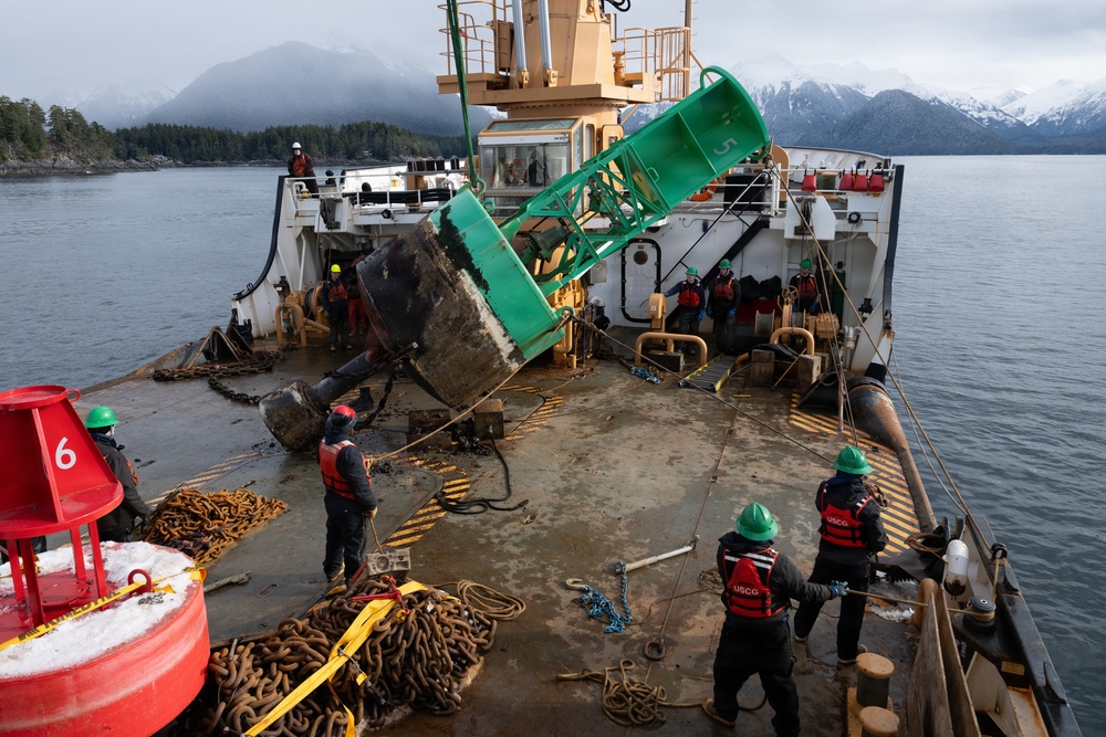 USCGC Kukui conducts aids to navigation operations near Sitka, Alaska
