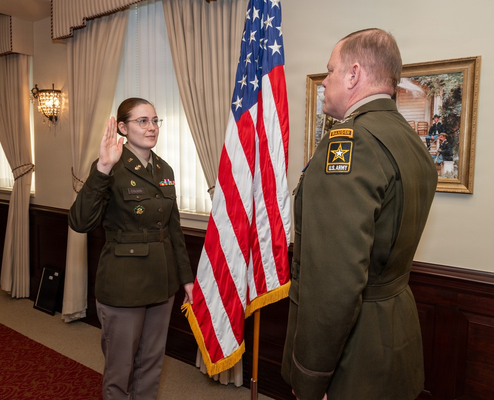 Staff Sgt. direct commissions into Army public affairs branch