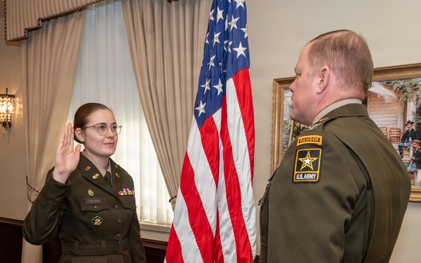 Staff Sgt. direct commissions into Army public affairs branch