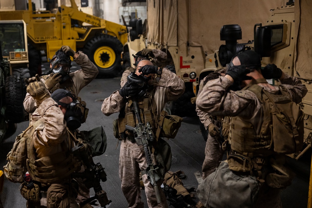 11th MEU Marines, Sailors Conduct Infantry Training Aboard USS Boxer
