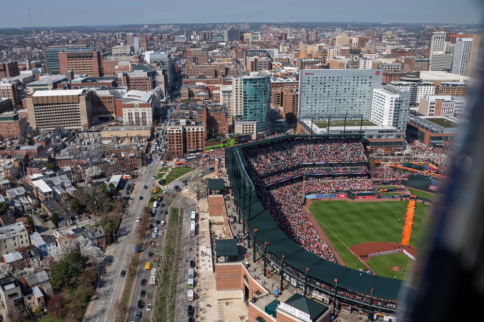 Play ball: 1st HS flies over Baltimore Orioles’ opening day
