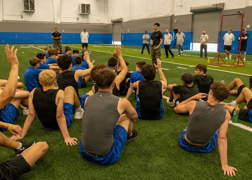 Georgetown Marines visit Lago Vista High School