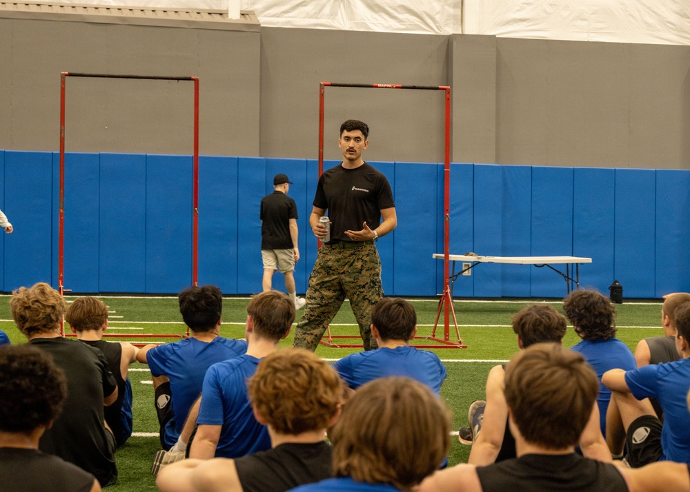 Georgetown Marines visit Lago Vista High School
