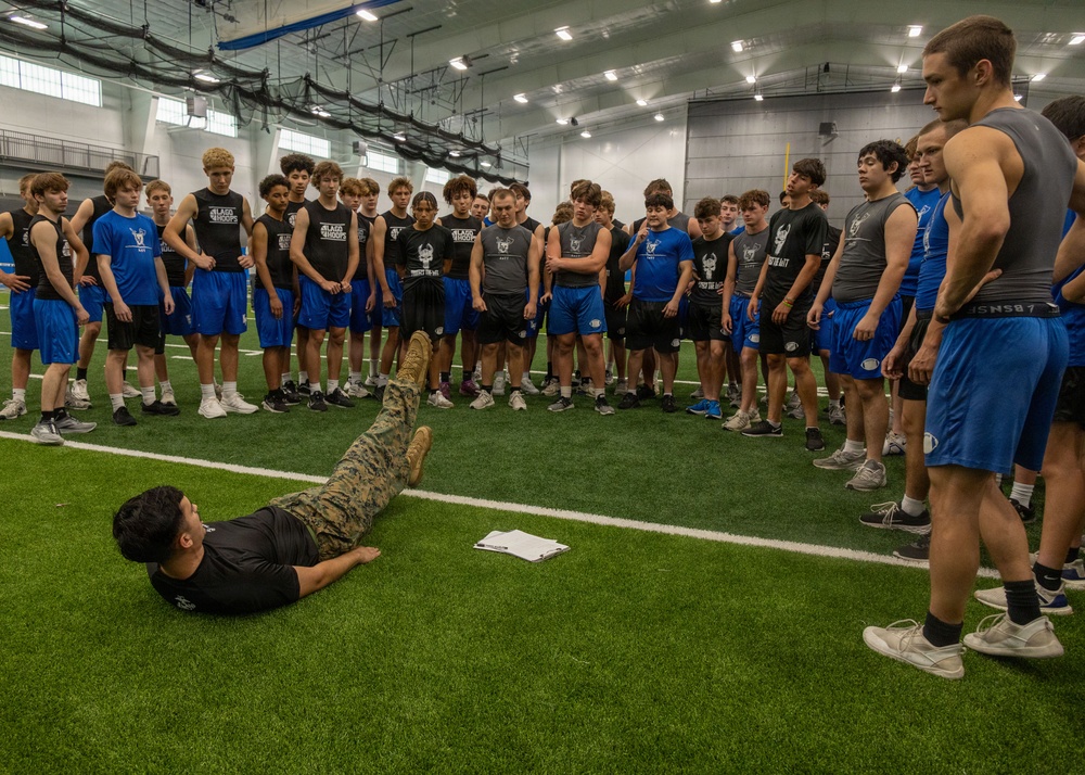 Georgetown Marines visit Lago Vista High School