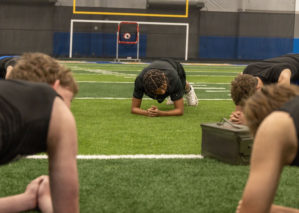 Georgetown Marines visit Lago Vista High School