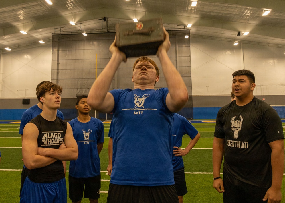 Georgetown Marines visit Lago Vista High School