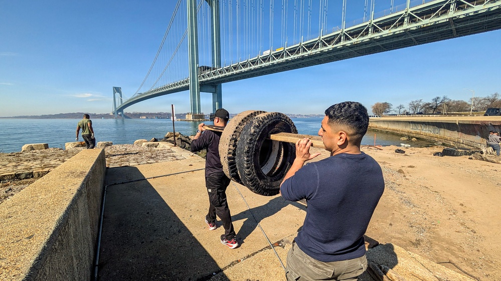 Soldiers and Marines Cleanup Historic Denyse Wharf Ahead of Sail4th250