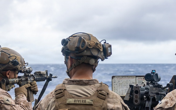 11th MEU Marines, Sailors Conduct a Defense of the Amphibious Task Force Drill aboard USS Portland