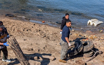 Soldiers and Marines Cleanup Historic Denyse Wharf Ahead of Sail4th250