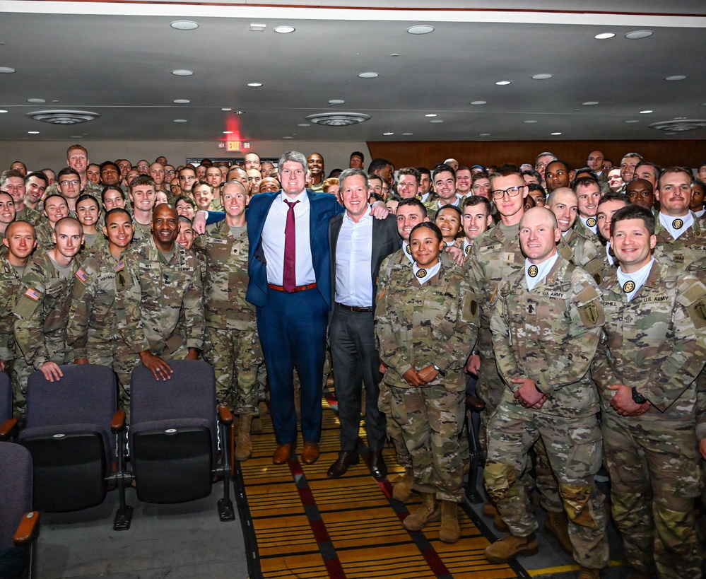 Secretary of the Army meets OCS Candidates