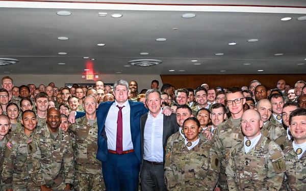 Secretary of the Army meets OCS Candidates