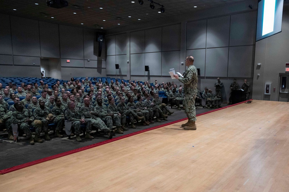 NAVFAC Commander Holds All Hands at NCBC Gulfport