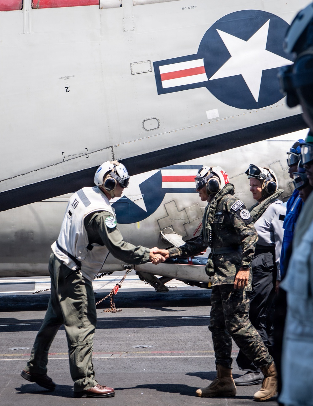 Distinguished Visitors from El Salvador Observe Nimitz Flight Operations