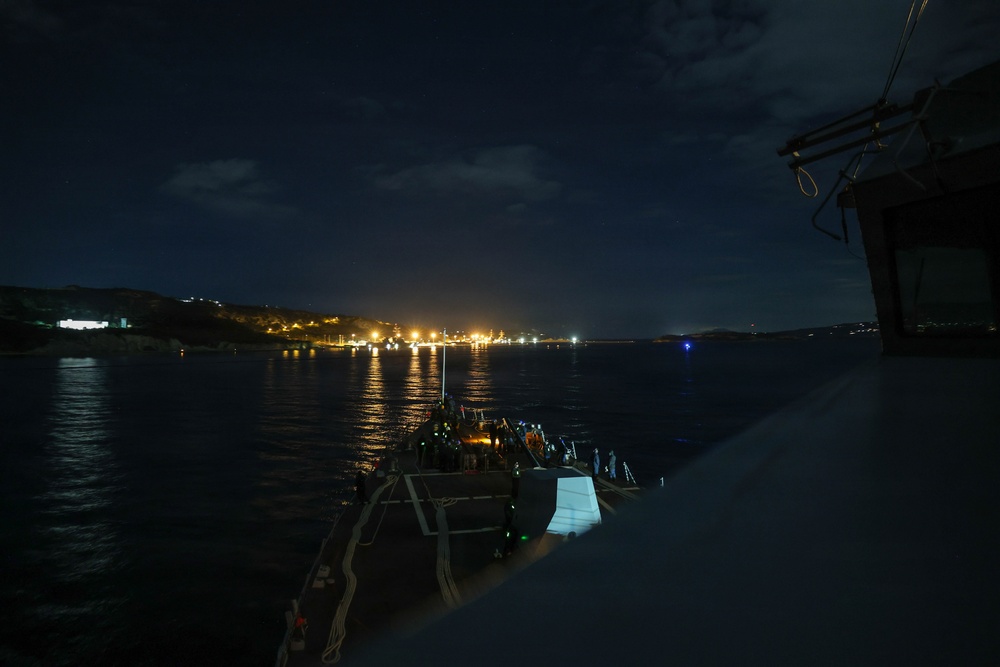 USS Thomas Hudner (DDG116) Arrives in Souda Bay, Greece