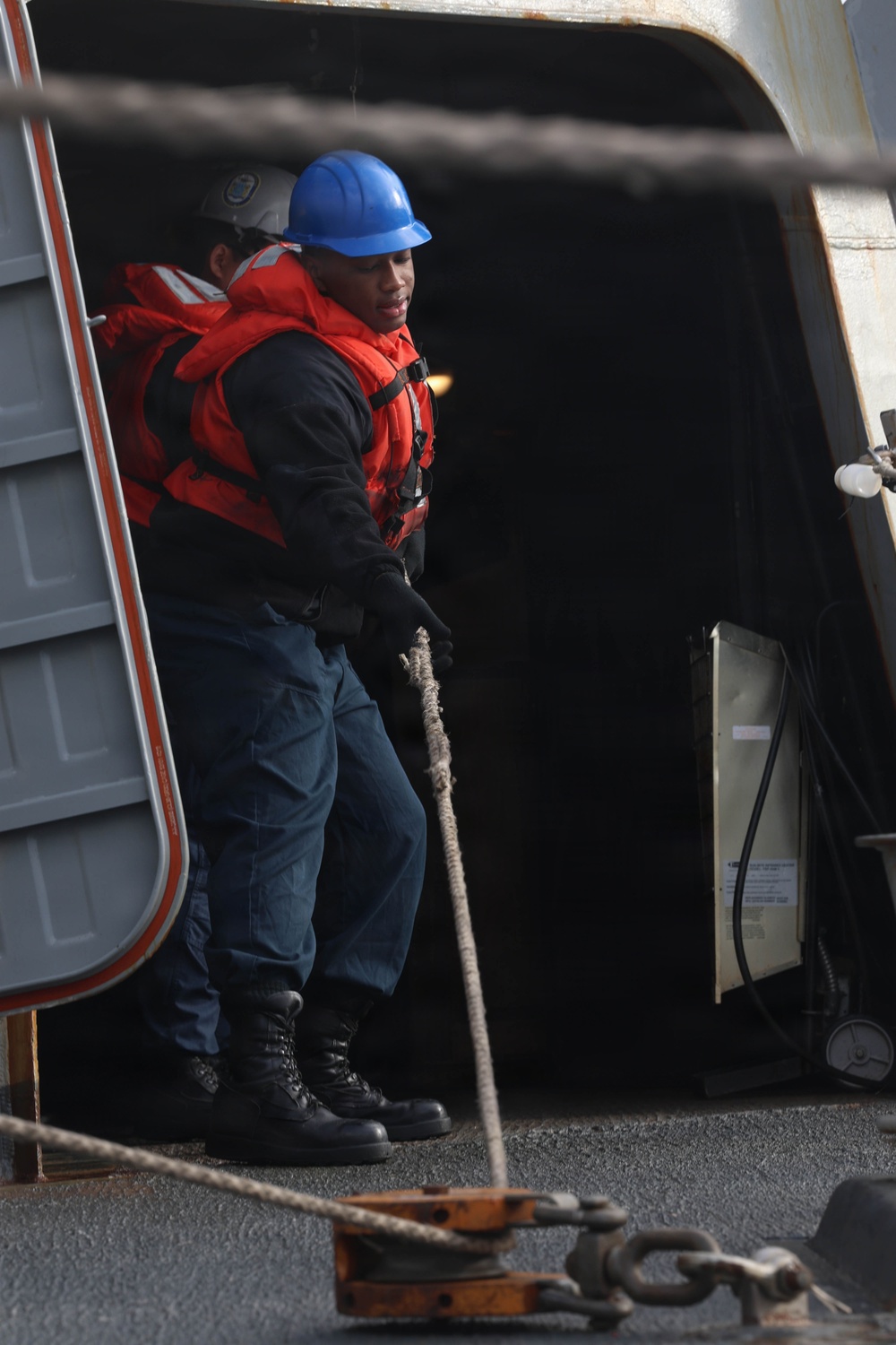 USS Thomas Hudner (DDG116) Conducts a Replenishment-at-Sea