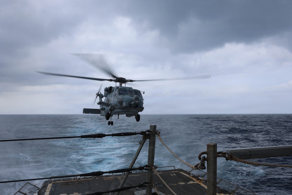 USS Thomas Hudner (DDG116) Conducts Flight Operations