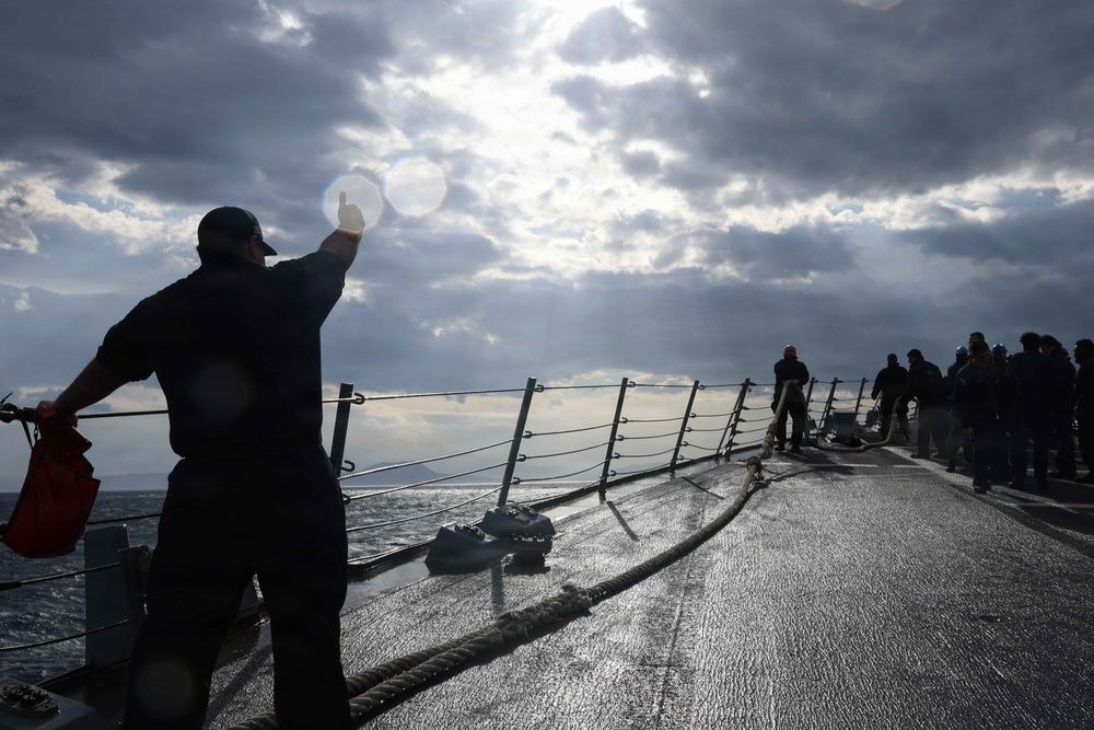 USS Thomas Hudner (DDG 116) Arrives in Souda Bay, Greece March 27, 2026.