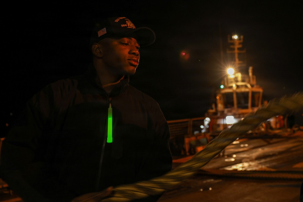 USS Thomas Hudner (DDG 116) Departs Souda Bay, Greece March 27, 2026.